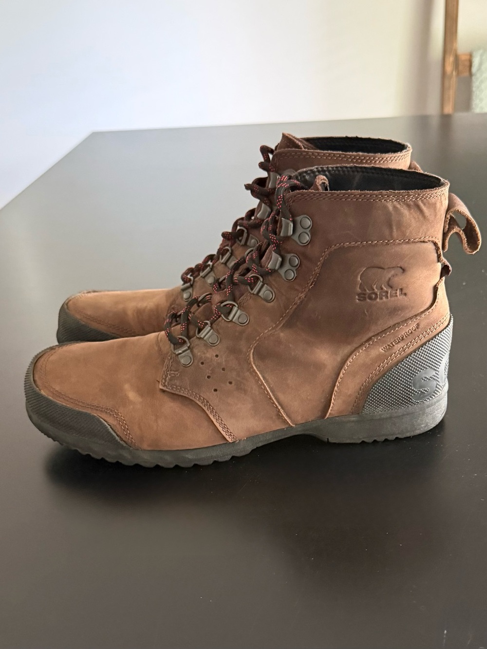 Sorel Ankeny Waterproof Mid Hiker Hiking Boots Shoes Men’s Size 10.5 Elk Brown